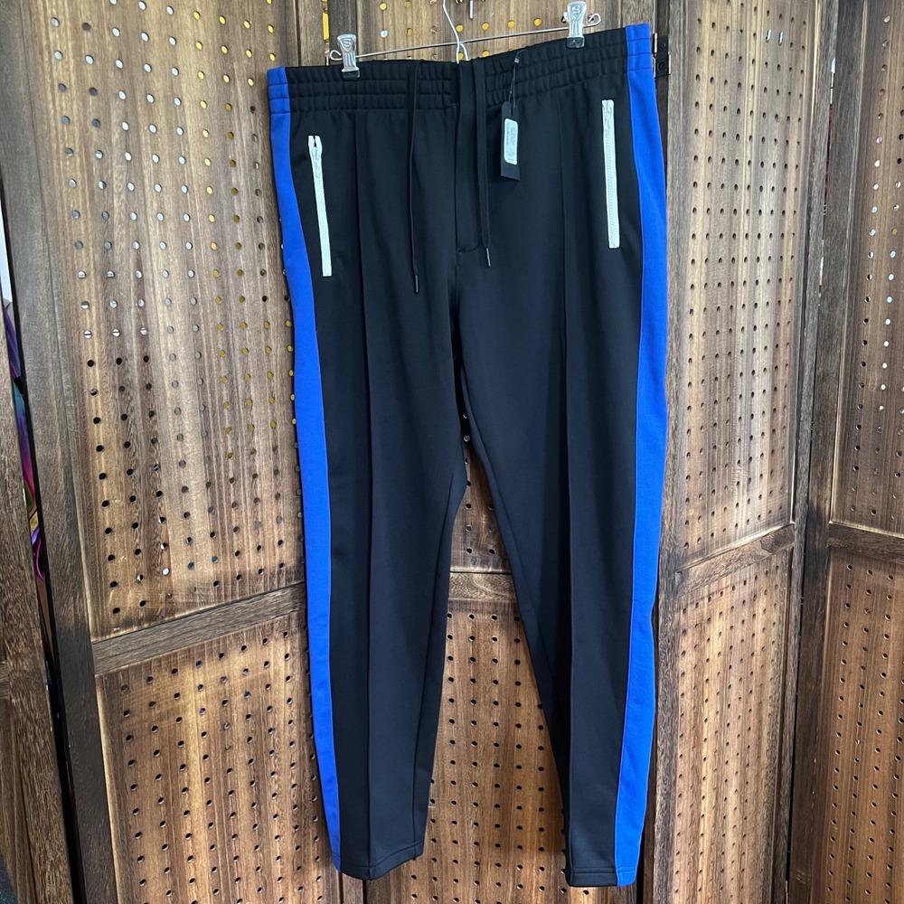 Rag & Bone Color Block Track Pants Men's Large Blue Black White NWT